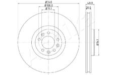 Brzdový kotouč ASHIKA 60-00-0611