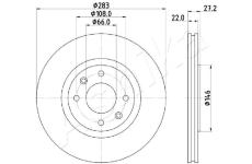 Brzdový kotouč ASHIKA 60-00-0626