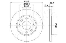 Brzdový kotouč ASHIKA 60-00-0630
