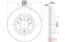 Brzdový kotouč ASHIKA 60-00-0634C