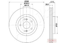 Brzdový kotouč ASHIKA 60-00-0703C