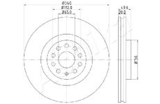 Brzdový kotouč ASHIKA 60-00-0907