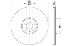 Brzdový kotúč ASHIKA 60-00-0928