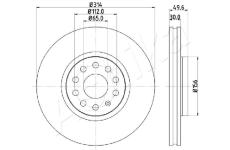 Brzdový kotouč ASHIKA 60-00-0933