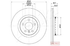Brzdový kotouč ASHIKA 61-00-0104C