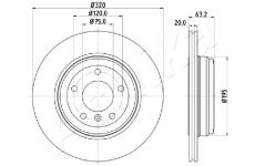 Brzdový kotouč ASHIKA 61-00-0121