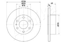 Brzdový kotouč ASHIKA 61-00-0225