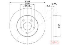 Brzdový kotouč ASHIKA 61-00-0301C