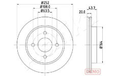 Brzdový kotouč ASHIKA 61-00-0308C