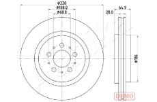 Brzdový kotouč ASHIKA 61-00-0322C