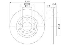Brzdový kotouč ASHIKA 61-00-0408