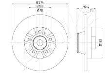 Brzdový kotouč ASHIKA 61-00-0511