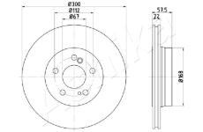 Brzdový kotouč ASHIKA 61-00-0517
