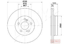 Brzdový kotouč ASHIKA 61-00-0517C