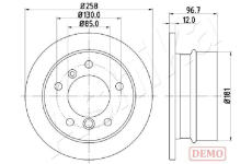 Brzdový kotouč ASHIKA 61-00-0518C