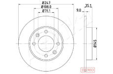 Brzdový kotouč ASHIKA 61-00-0602C