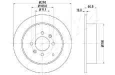 Brzdový kotúč ASHIKA 61-00-0616