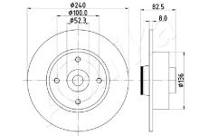 Brzdový kotouč ASHIKA 61-00-0712