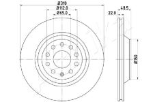 Brzdový kotouč ASHIKA 61-00-0903