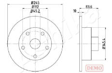 Brzdový kotouč ASHIKA 61-00-0906C