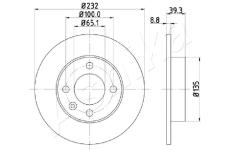 Brzdový kotouč ASHIKA 61-00-0921