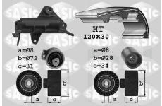 ozubení,sada rozvodového řemene SASIC 1756019