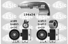 ozubení,sada rozvodového řemene SASIC 1756027
