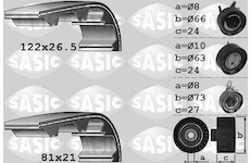 ozubení,sada rozvodového řemene SASIC 1756040