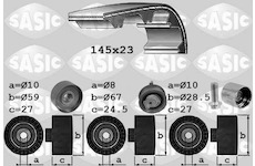 ozubení,sada rozvodového řemene SASIC 1756058