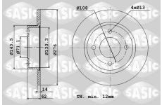 Brzdový kotouč SASIC 2464W44J