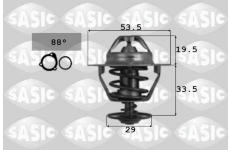 Termostat, chladivo SASIC 3306038