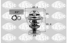 Termostat, chladivo SASIC 3381211