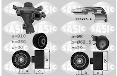 Vodní pumpa + sada ozubeného řemene SASIC 3900028