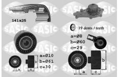 Vodní pumpa + sada ozubeného řemene SASIC 3900031