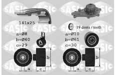 Vodní pumpa + sada ozubeného řemene SASIC 3900043