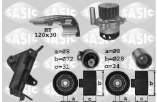 Vodní pumpa + sada ozubeného řemene SASIC 3906021