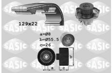 Vodní pumpa + sada ozubeného řemene SASIC 3906041