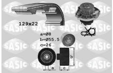 Vodní pumpa + sada ozubeného řemene SASIC 3906042
