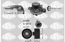 Vodní pumpa + sada ozubeného řemene SASIC 3906051