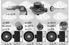 Vodní pumpa + sada ozubeného řemene SASIC 3906059