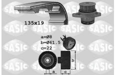 Vodní pumpa + sada ozubeného řemene SASIC 3906065