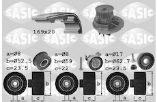 Vodní pumpa + sada ozubeného řemene SASIC 3906074