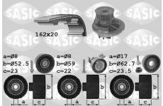 Vodní pumpa + sada ozubeného řemene SASIC 3906092