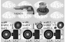 Vodní pumpa + sada ozubeného řemene SASIC 3906093