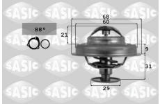 Termostat, chladivo SASIC 4000359