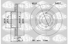 Brzdový kotouč SASIC 4004293J