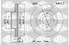 Brzdový kotouč SASIC 4004308J