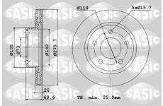 Brzdový kotúč SASIC 6100017