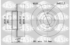 Brzdový kotouč SASIC 6104001