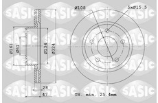 Brzdový kotouč SASIC 6104005